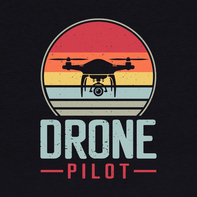 Drone Pilot Retro Vintage Drone Racing by Visual Vibes